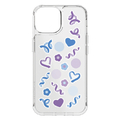 グルマンディーズ iPhone 15/14/13用耐衝撃ケース(アクリルパーツ) SHOWCASE+ ブルー&パープル SWC-17BP