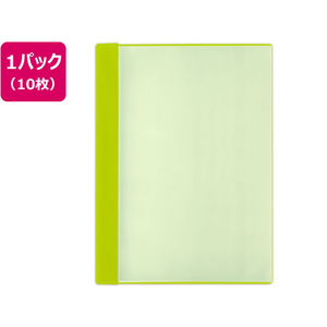 プラス 通知表ファイル タテ入 6ポケット グリーン 10枚 FCA6414-79873FL-190GD1P-イメージ1