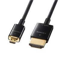 サンワサプライ イーサネット対応ハイスピードHDMIマイクロケーブル(5m) ブラック KM-HD23-A50K