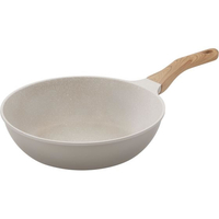 アイリスオーヤマ 炒め鍋28cm IH・ガス火 グレイッシュモカ FCE238Y-NTL-W28MO