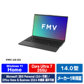 富士通 14型WUXGA/Core Ultra 7 255U/インテルグラフィックス/メモリ16GB/約512GB SSD/WiFi 7 FMV Note U ピクトブラック FMVUXSK3BA