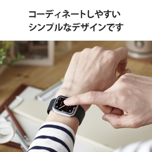 エレコム Apple Watch用シリコンバンド(41/40/38mm) ブラック AW-41BDSCBK-イメージ4