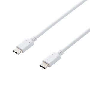エレコム USB2．0ケーブル(C-C、PD対応) 2．0m ホワイト MPA-CC20PNWH-イメージ1