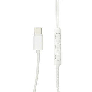 クオリティトラストジャパン Type-C 有線イヤカフステレオイヤホン 1.2m ホワイト QTC-0802WH-イメージ2
