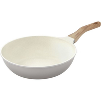 アイリスオーヤマ 炒め鍋28cm IH・ガス パールグレアイボリー FCE239Y-NTL-W28PG