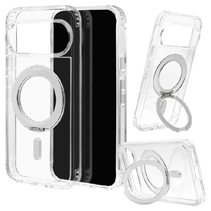 ラスタバナナ Google Pixel 11用 ZEROSAFE CIRCLE 磁力充電対応 クリア＊シルバー 9773P11ZSCLSV-イメージ1