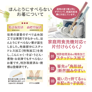 藤栄 ほんとうにすべらないお箸HSRー103 シンプルナチュラルBK ｽﾍﾞﾗﾅｲｵﾊｼHSR103ﾅﾁﾕﾗﾙBK-イメージ3