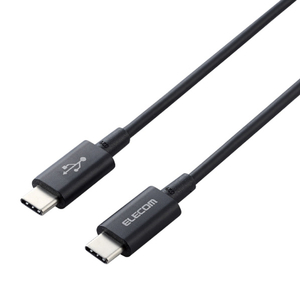 エレコム USB2．0ケーブル(C-C、USB PD対応、耐久仕様) 1．0m ブラック MPA-CCPS10PNBK-イメージ1