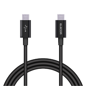 エレコム USB2．0ケーブル(C-C、USB PD対応、耐久仕様) 1．0m ブラック MPA-CCPS10PNBK-イメージ2