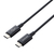 エレコム USB2．0ケーブル(C-C、USB PD対応、耐久仕様) 1．0m ブラック MPA-CCPS10PNBK-イメージ1