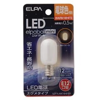 エルパ LED電球 E12口金 全光束15lm(0．5Wナツメタイプ相当) 電球色 1個入り elpaball mini LDT1LGE12G101