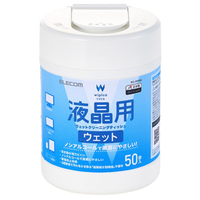 エレコム 液晶用ウェットクリーニングティッシュ/ボトル(50枚入) WC-DP50B