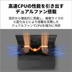 富士通 14型WUXGA/Core Ultra 7 155H/Arcグラフィックス/メモリ16GB/約512GB SSD/WiFi 7 FMV Note U ピクトブラック FMVU77K3BA-イメージ8