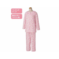 ケアファッション ワンタッチテープ+腰開きパジャマ ピンク LL FCS9551-013864403