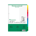 マルマン ラミネートタブインデックス B5 12色12山 26穴 F943409-LT5012