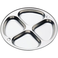 本間製作所 KO 18-8丸ランチ皿 四ツ切 FCM8071-039053001