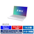 富士通 14型WUXGA/Core Ultra 7 155H/Arcグラフィックス/メモリ16GB/約512GB SSD/WiFi 7 FMV Note U シルバーホワイト FMVU77K3WA