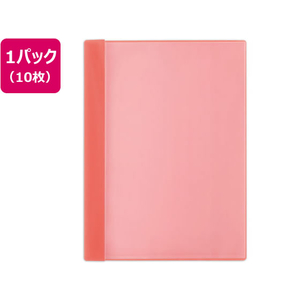 プラス 通知表ファイル タテ入 6ポケット レッド 10枚 FCA6417-79876FL-190GD1P-イメージ1