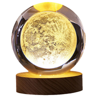 JTT 3Dクリスタルボールライト ムーン 電球色 CRYBALL-MO-WA