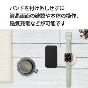 エレコム Apple Watch用シリコンバンド ニュアンスカラー(41/40/38mm) アイボリー AW-41BDSCGIV-イメージ6