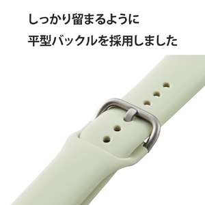 エレコム Apple Watch用シリコンバンド ニュアンスカラー(41/40/38mm) アイボリー AW-41BDSCGIV-イメージ7