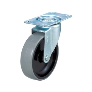 トラスコ中山 TRUSCO 台車用キャスター 100 ナイロンホイールウレタン車ステン金具 自在 FC285GR-2782669-イメージ1