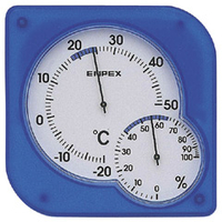 エンペックス 温湿度計 シュクレmidi クリアブルー TM5606