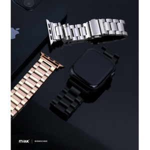 miak Apple Watch 41/40/38mm用METAL BAND ブラック SFBMA-W3840BK-イメージ10