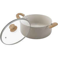 アイリスオーヤマ 両手なべ24cm IH・ガス火 グレイッシュモカ FCE242Y-NTL-P24