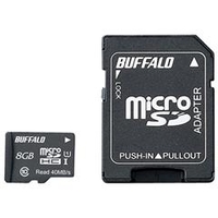 BUFFALO 高速microSDHC UHI-I メモリーカード(Class 10・8GB) 防水仕様 RMSD-008GU1SA