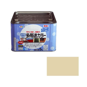 アサヒペン 水性多用途カラー 5L ティントベージュ FC631PM-イメージ1