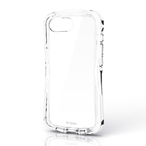 エレコム iPhone 17e/16e用 Grippy ハイブリッドケース オールクリア メタルステッカー付 クリア PM-A26SGRPACR-イメージ1