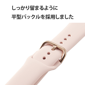 エレコム Apple Watch用シリコンバンド ニュアンスカラー(41/40/38mm) ピンク AW-41BDSCGPN-イメージ7