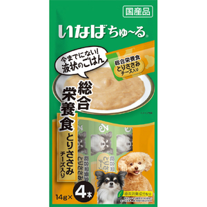 いなばペットフード ちゅ～る 総合栄養食 とりささみ チーズ入り 14g×4本 ﾁﾕ-ﾙｴｲﾖｳｼﾖｸﾄﾘｻｻﾐﾁ-ｽﾞ14GX4-イメージ1