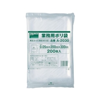 トラスコ中山 TRUSCO 小型ポリ袋 縦300×横200×t0.05 200枚入 透明 FC611GR-0024112