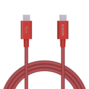 エレコム USB2．0ケーブル(C-C、USB PD対応、耐久仕様) 1．0m レッド MPA-CCPS10PNRD-イメージ2