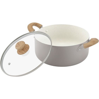 アイリスオーヤマ 両手なべ24cm IH・ガス パールグレアイボリー FCE243Y-NTL-P24