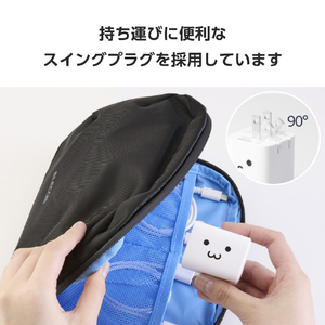 エレコム USB Power Delivery 45W AC充電器(C×1+A×1) しろちゃん(ホワイト×ブラック) MPA-AC11045WF-イメージ6