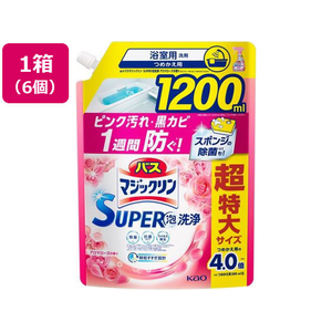 KAO バスマジックリンSUPERCLEAN アロマローズ 詰替 1200mL 6個 FC724SU-イメージ1