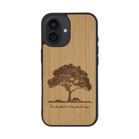 Man & Wood iPhone 16用MagSafe対応天然木ケース Tree I27061I16
