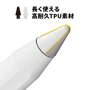 ifeli Apple Pencil用一体型TPUカバー付きチップ(4個入り) ホワイト IF00061-イメージ9