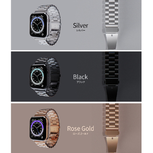 miak Apple Watch 42/41/40/38mm用METAL BAND ローズゴールド SFBMA-W3840RG-イメージ4