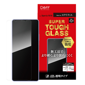 ディーフ Xperia 10 VI用SUPER TOUGH GLASS 透明クリア DG-XP10M6G3F-イメージ1