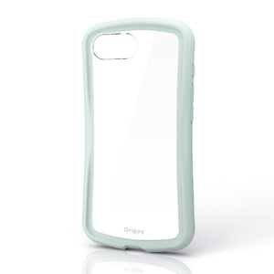 エレコム iPhone 17e/16e用 Grippy ハイブリッドケース フレームカラー メタルステッカー付 ブルー PM-A26SGRPFCBU-イメージ1