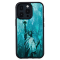 ikins iPhone 13 Pro用天然貝ケース 名所シリーズ 自由の女神 I21062I13P