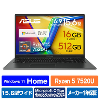 ASUS ノートパソコン Vivobook Go 15 オリジナル ミックスブラック E1504FA-R5165WSBLE4