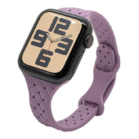 ラスタバナナ Apple Watch 4-10/SE1-2 38/40/41/42(10のみ)mm用シリコンバンド 編み込み パープル RBLAWA4007PU