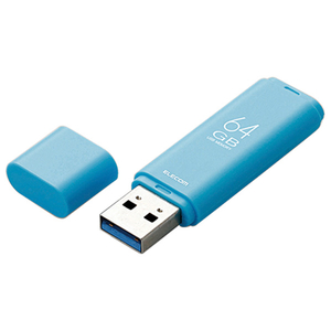エレコム キャップ式USB3.1 Gen1メモリ(64GB) オリジナル ブルー MF-TKU3064GBU エレコム キャップ式USB3.1 Gen1メモリ(64GB) オリジナル ブルー MF-TKU3064GBU