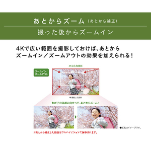 パナソニック 64GB内蔵メモリー デジタル4Kビデオカメラ ブラック HCVX2MSK-イメージ9