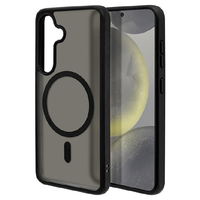 ラスタバナナ Galaxy S24用MAGSAFEワイヤレス充電対応ハイブリッドケース TPU×PC ブラック×フロストブラック 7835GS24HPMBK